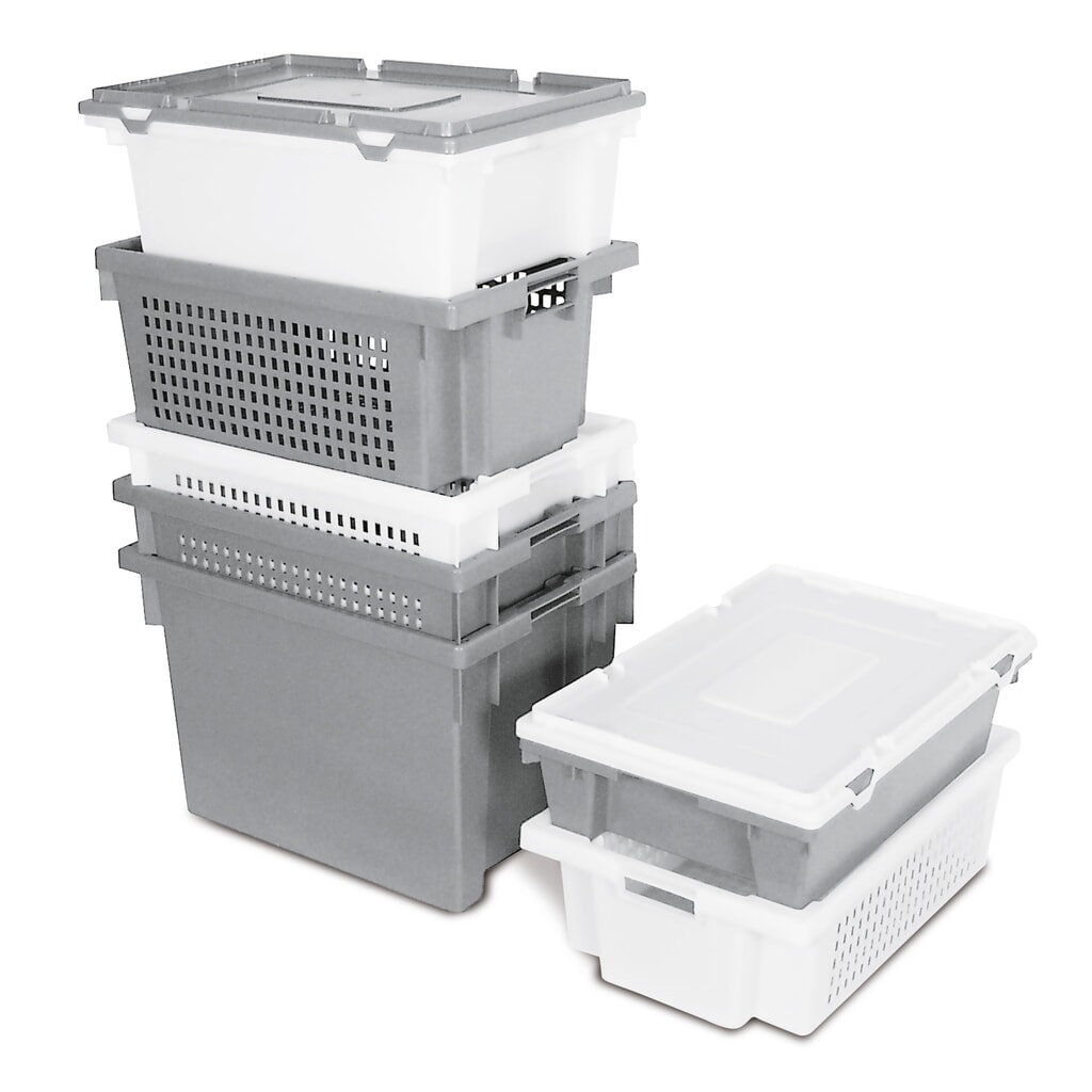 Product image no. 4: Stacking and nesting container, perforated side walls and base, 50 litres, grey