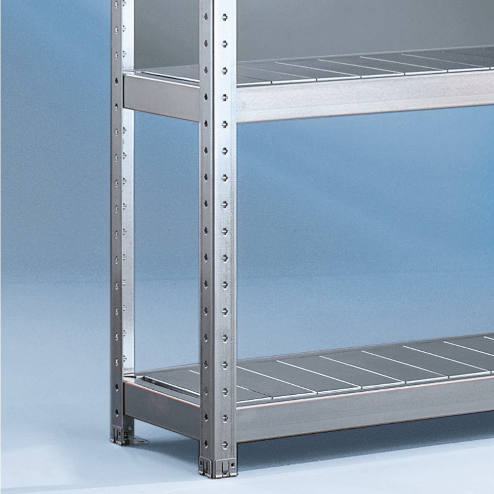Product image: Steel panel shelf for META wide-span rack, with steel panels, SL 500 kg, WxD 1,700 x 400 mm