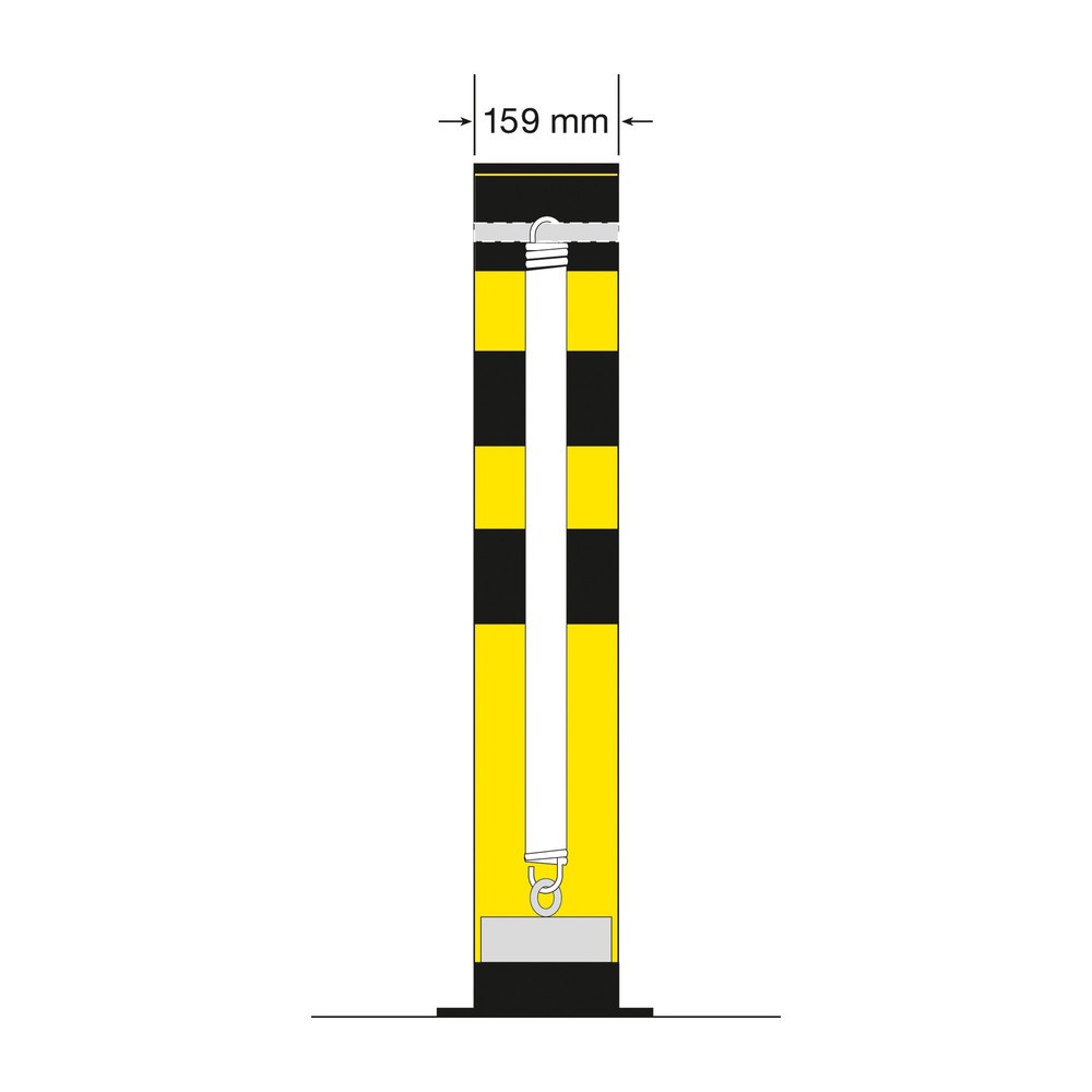 Produktabbildung Nr. 3: MORAVIA Swing tilting impact protection bollard, indoor use, height 965 mm, Ø 159 mm