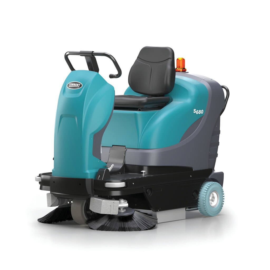 Product image: Tennant® S680 ride-on vacuum sweeper
