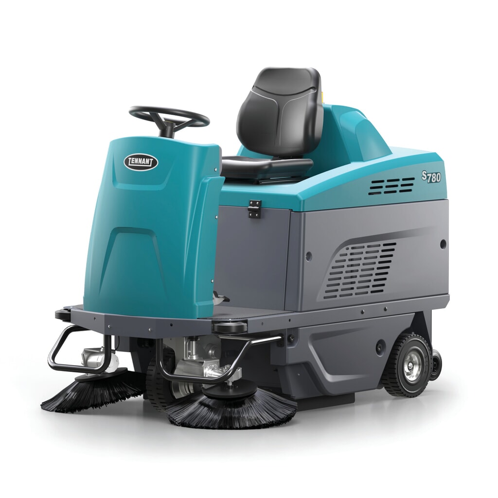 Tennant® S780 ride-on vacuum sweeper Product image: Tennant® S780 ride-on vacuum sweeper