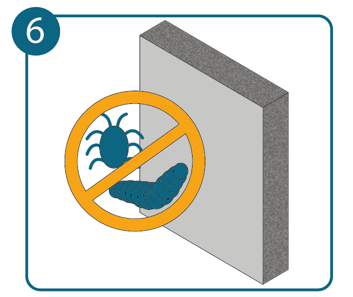 Widerstandsfaehigkeit von Holzwolledaemmstoff Symbol