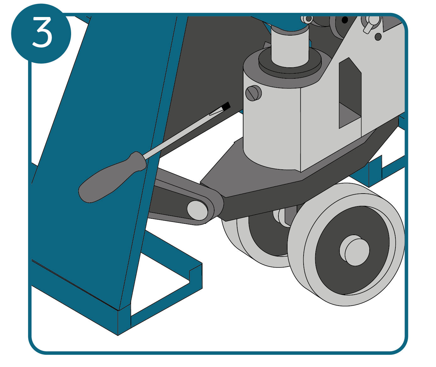 Remove the screw with a slotted screwdriver