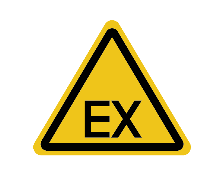 ATEX zone symbol for potentially explosive areas